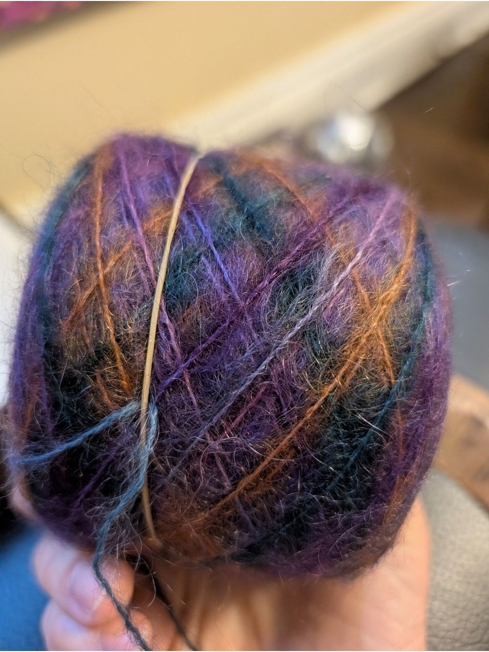 Fleece Artist Purple Gradient Mohair Blend Yarn Cakes (2) - Picture 3 of 5